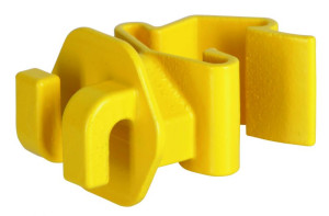 Seilisolator T-Post gelb, 25 Stück