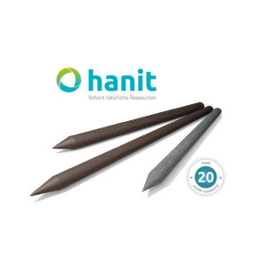 Kunststoffpfahl rund 8cm Ø 225 cm Länge, 60 Stück, braun