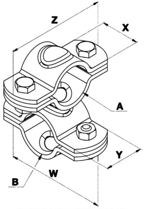 Querschelle 1 1/4" x 1 1/4"