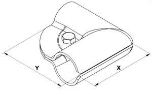 Winkelschelle 1" x 1"