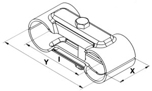 Doppelschelle 1" x 1"