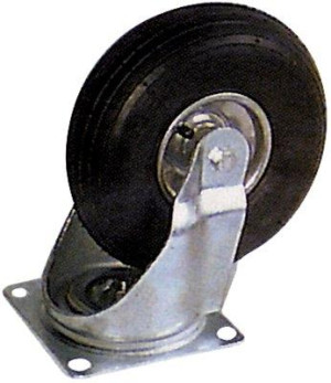 Lenkrolle Rad 125 mm, Radbreite 38 mm, Tragkraft 100 kg, Bauhöhe 154 mm.