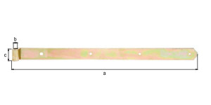 Ladenbänder, dickschichtpassiviert halbschwer; Maß (AxBxC): 400mm x 13mm x 40mm;