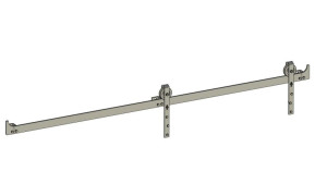 stabiles Flachstahlset 2,00 m für Schiebetürrollen für Rollen Ø 75 / 90 mm, Schienengröße 45 x 8 x 1850 mm
