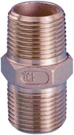 Doppelnippel Edelstahl 1/2" x 1/2"