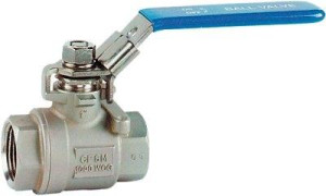 Edelstahl-Kugelhahn 1/2"