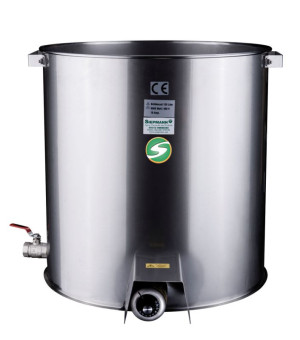 Brühkessel 150 Liter aus Edelstahl Edelstahl, 150 l, 6 kW, 400 V, 57 cm Durchm., H 60 cm, mit Ablaufhahn
