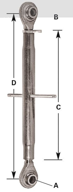 Gewindeoberlenker Kat 1/2 Hülsenlänge 370 mm, Arbeitslänge 500-700 mm