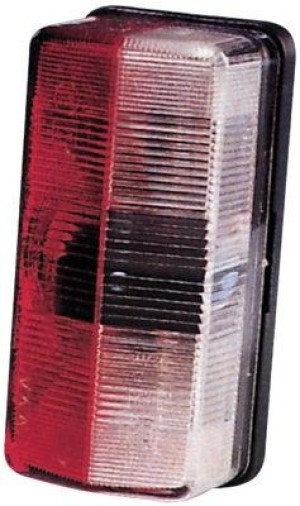 Umrißleuchte Lichtscheibe rot und weiß