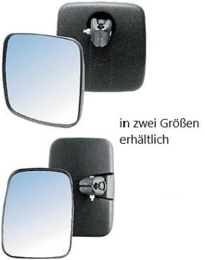 Panorama-Außenspiegel 19,5 x 19,5 cm, Befestigung für Stangen - Durchm. 14 - 24 mm