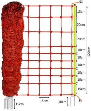 Euro Elektronetz Wolfnetz Euro Netz Wolf 120cm Höhe