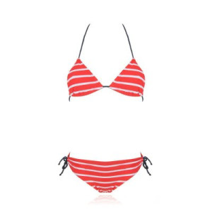 Bikini barn Marine Halterneck röd/vit (Storlek: 158/164 cl)