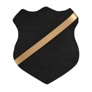 Märkessköld/märkestavla svart/guld