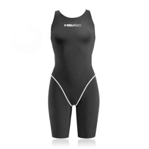 Tävlingsdräkt barn Liquidpower racing knee svart/silver - Head (Storlek: DE 24)