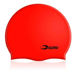Badmössa röd long hair silicone - Soak