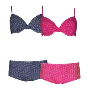 Bikini dam med formpressade kupor (Storlek: 44 blå)