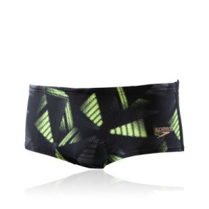 Badbyxor herr Allover Trunks 14cm svart/grön - Speedo (Storlek: 26")