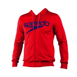 Hoodtröja Moritz med blixtlås röd - Speedo (Storlek: XL)