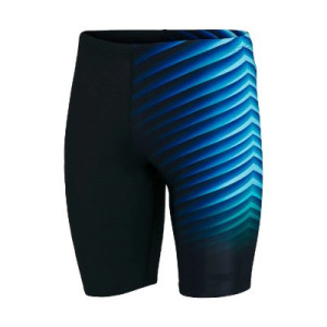 Badbyxor herr jammer svart/blå med mönster - Speedo (Storlek: 28" - XS)