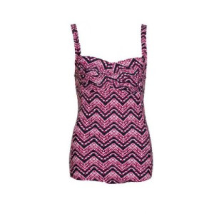 Baddräkt dam Swimsuit Svart/rosa (Storlek: 40 = L)