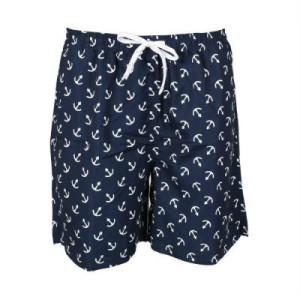 Badshorts till mindre barn marin med vit ankare (Storlek: 122/128 cl)