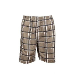 Badshorts herr grön/svart/vit med rutor