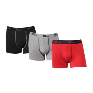 Billiga kalsonger 3-pack svart, grå, röd - Millers (Storlek: M)
