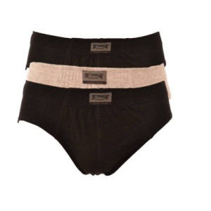 Herrkalsonger brief 3-pack svart/grå/svart  (Storlek: S)