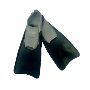 Simfötter Rubber Frog fins grå/svart - Soak  (Storlek: 33/34)