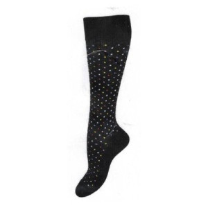 Stödstrumpor svarta med prickar 16-18mmHg - Mysocks (Storlek: 40/42)