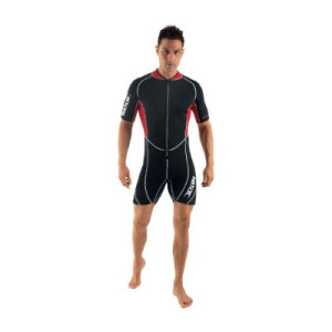 Våtdräkt herr shorty ciao svart/röd 2.5 mm - Seac (Storlek: XL)