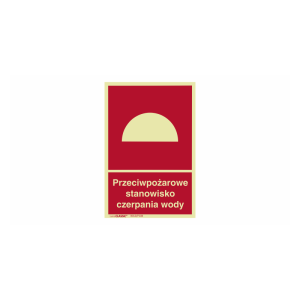Znak "Przeciwpożarowe stanowisko czerpania wody" Bold