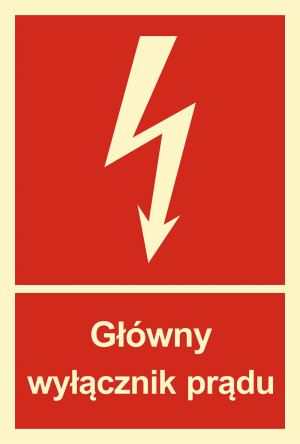 Znak ''Główny wyłącznik prądu'' Bold