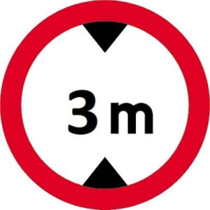 Znak "Zakaz wjazdu pojazdów o wysokości ponad 3m" Signproject