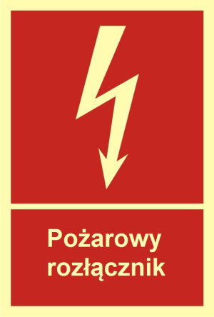 Znak "Pożarowy rozłącznik" Signproject