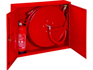 Hydrant wewnętrzny DN25 smukły z miejscem na gaśnicę obok BOXMET