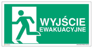 Znak "Drzwi (wyjście) ewakuacyjne lewostronne" Signproject