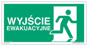 Znak "Drzwi (wyjście) ewakuacyjne prawostronne" Signproject
