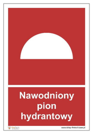 Znak "Nawodniony pion hydrantowy" Signproject