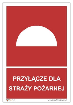 Znak "Przyłącze dla straży pożarnej" Signproject