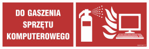 Znak „Gaśnica do gaszenia sprzętu komputerowego” Signproject