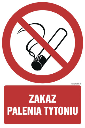 Znak "Zakaz palenia tytoniu" Signproject