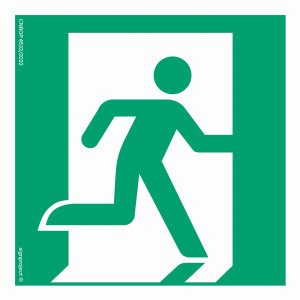 Znak "Drzwi (wyjście) ewakuacyjne prawostronne" Signproject