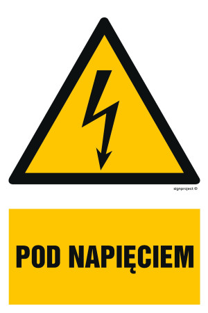 Znak "Pod napięciem" Signproject