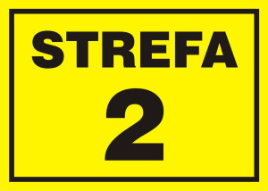 Znak"Strefa 2 zagrożenia wybuchem" Signproject