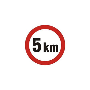 Znak "Ograniczenie prędkości 5" Signproject