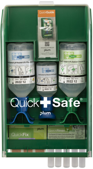 Apteczka przemysłowa Plum QuickSafe Chemical Industry — stacja ścienna pierwszej pomocy