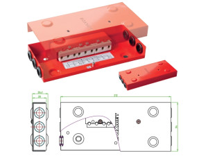 Puszka instalacyjna przeciwpożarowa rozgałęźna 3x3 0,5-6 mm2