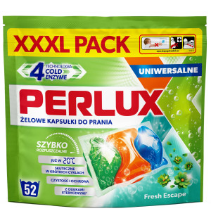 PERLUX żelowe kapsułki do prania uniwersalne 3w1 XXXL - 52 kapsułek doypack