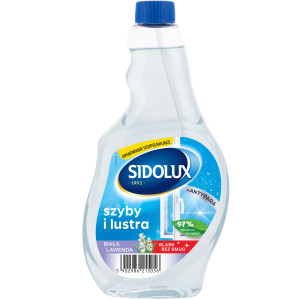 SIDOLUX płyn do mycia szyb i luster antypara - biała lawenda zapas  - 500 ml